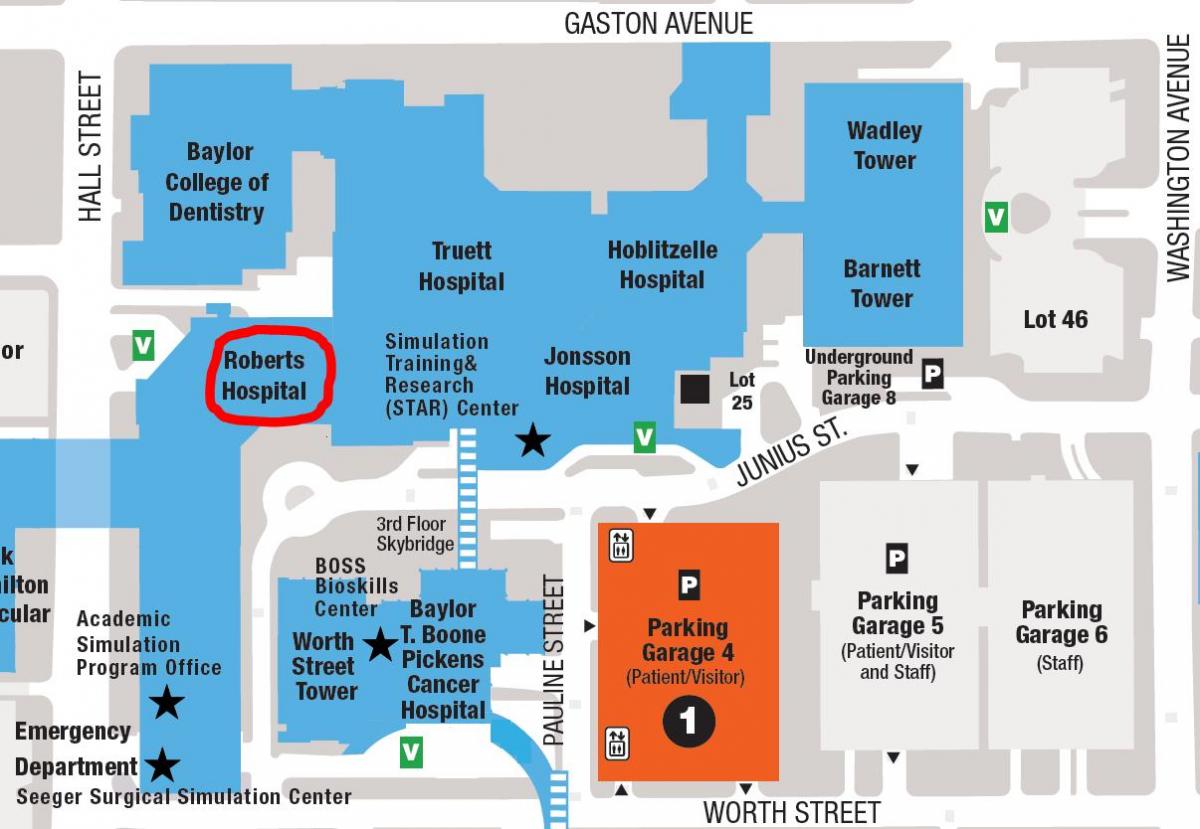 Baylor universiteto campus žemėlapis