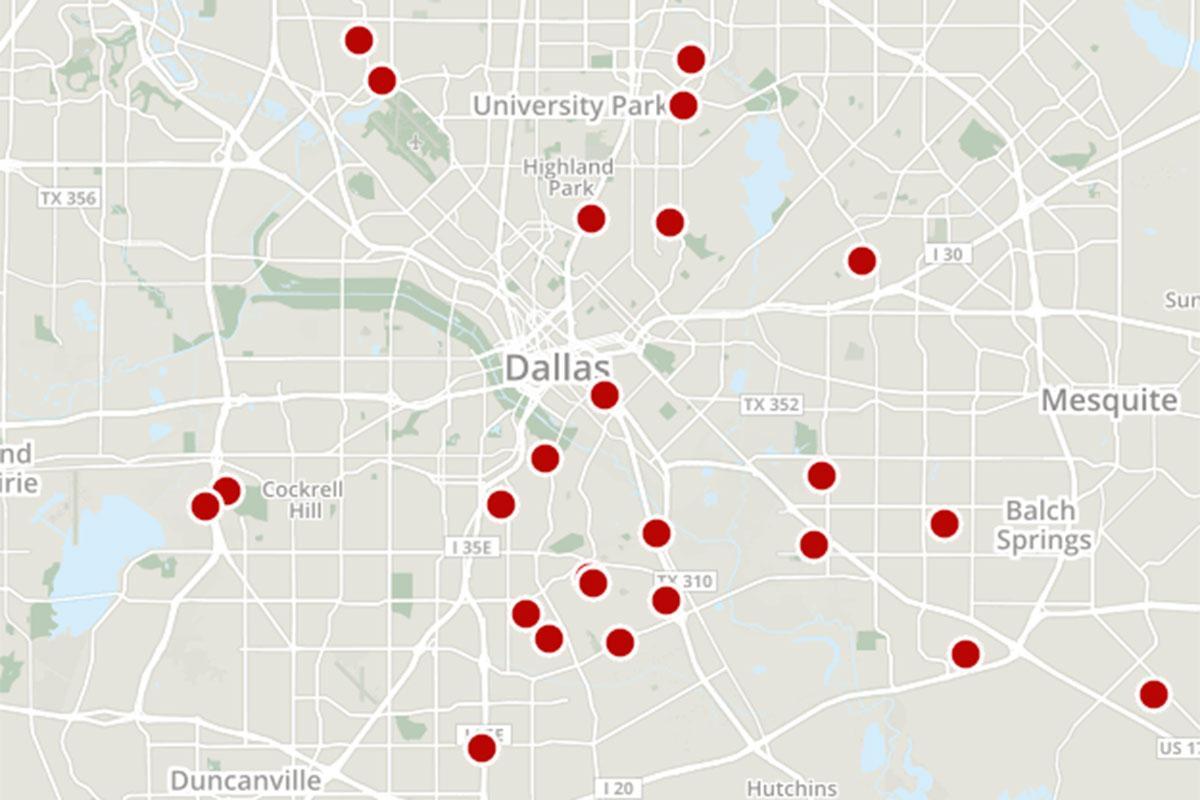 Dallas nusikaltimų žemėlapis