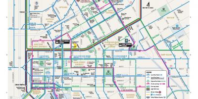 Dallas autobusų maršrutų žemėlapį
