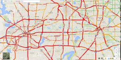 Žemėlapis Dallas eismo