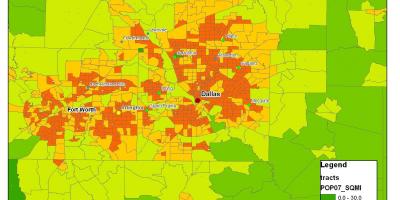 Žemėlapis Dallas metroplex