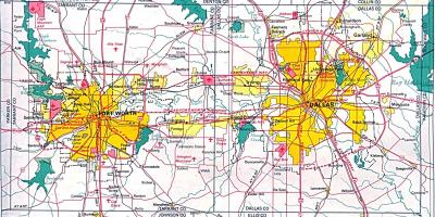 Žemėlapis šiaurės Dallas