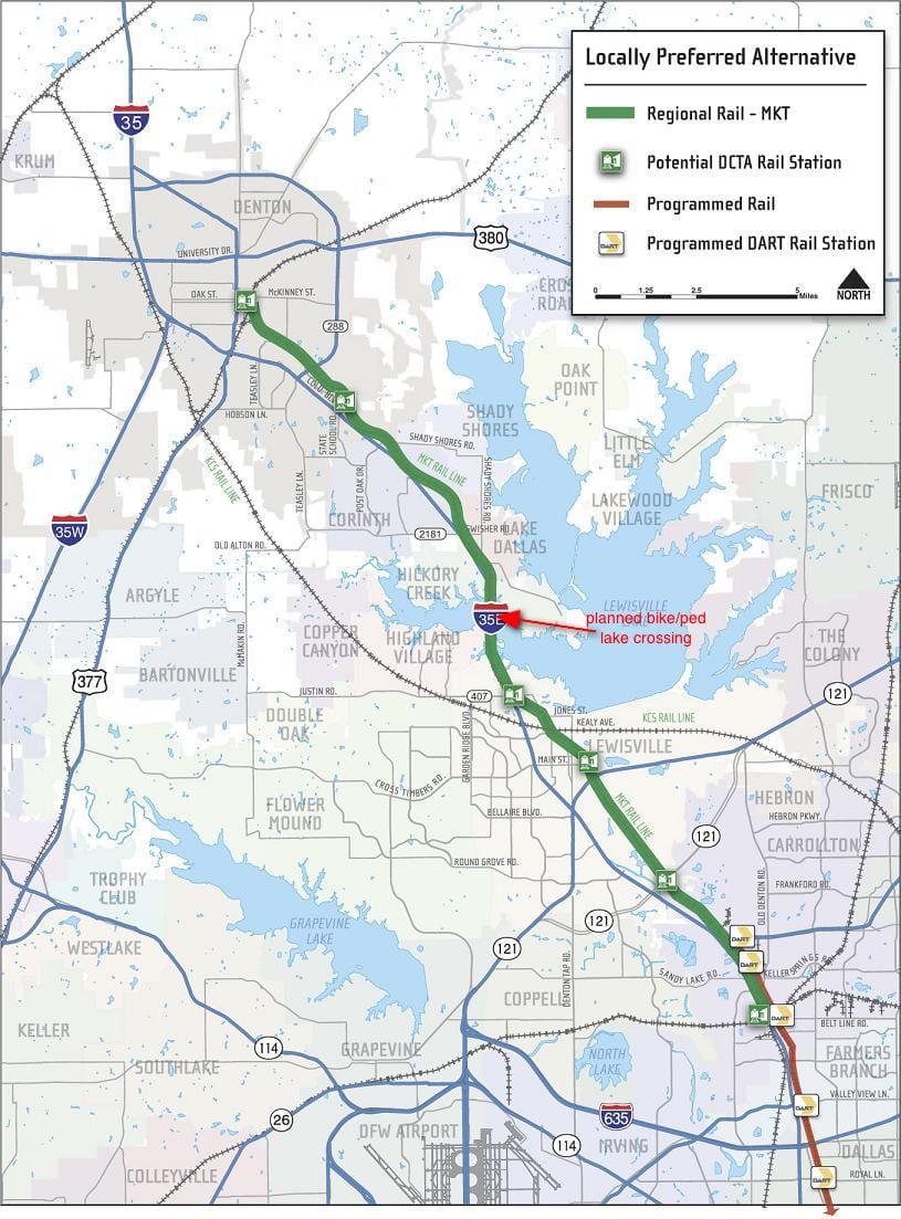 Dallas traukinių stotis map