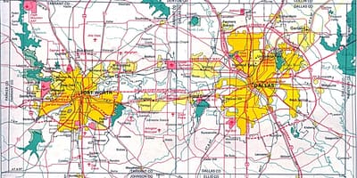Žemėlapis šiaurės Dallas