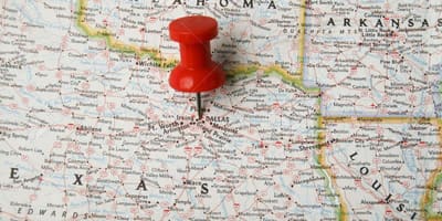 Dallas žemėlapyje