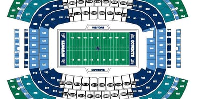 Cowboys stadione žemėlapyje