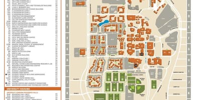Teksaso universiteto Dallas žemėlapyje